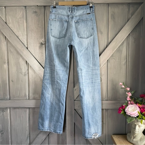 Kancan Women’s Distressed Flare Light Wash Denim Button Closure 100% cotton 7/27 - Picture 5 of 11